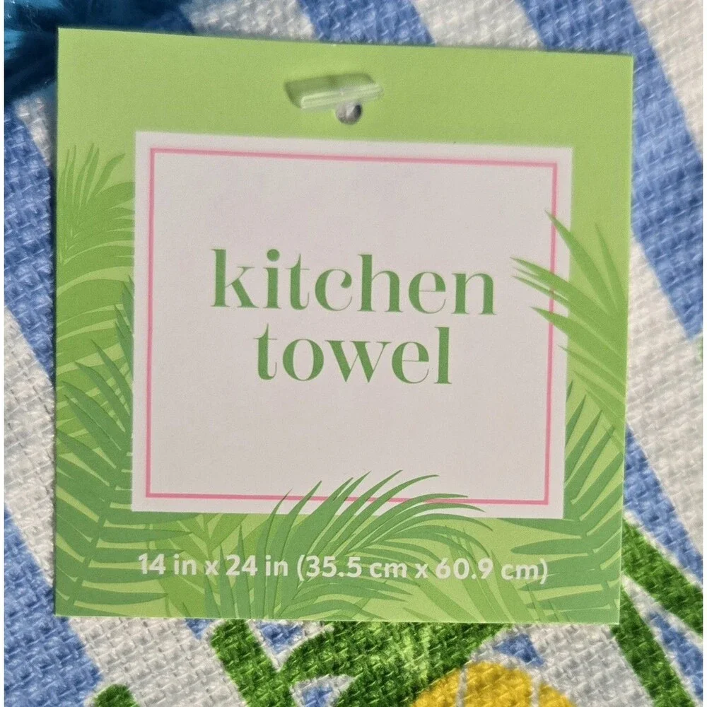 4pc Home is Where the Sun Shines Kitchen Set: Oven Mitt Potholder + 2 Towels